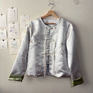 New Chinese Style Elegant Floral Satin Jacket